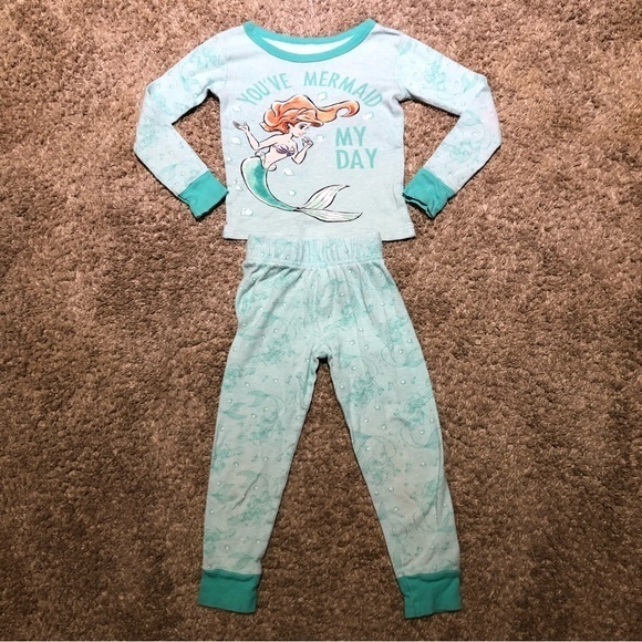 Disney Princess The little Mermaid Ariel 2pieces pajamas size 4 HH - Picture 1 of 6
